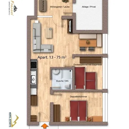 Appartement Berg Aparts Faschina - 13 Fontanella